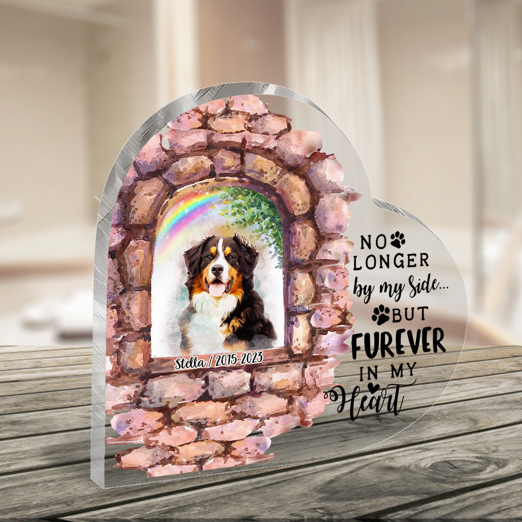 No Longer By My Side - Personalized Dog Custom Shaped Acrylic Plaque