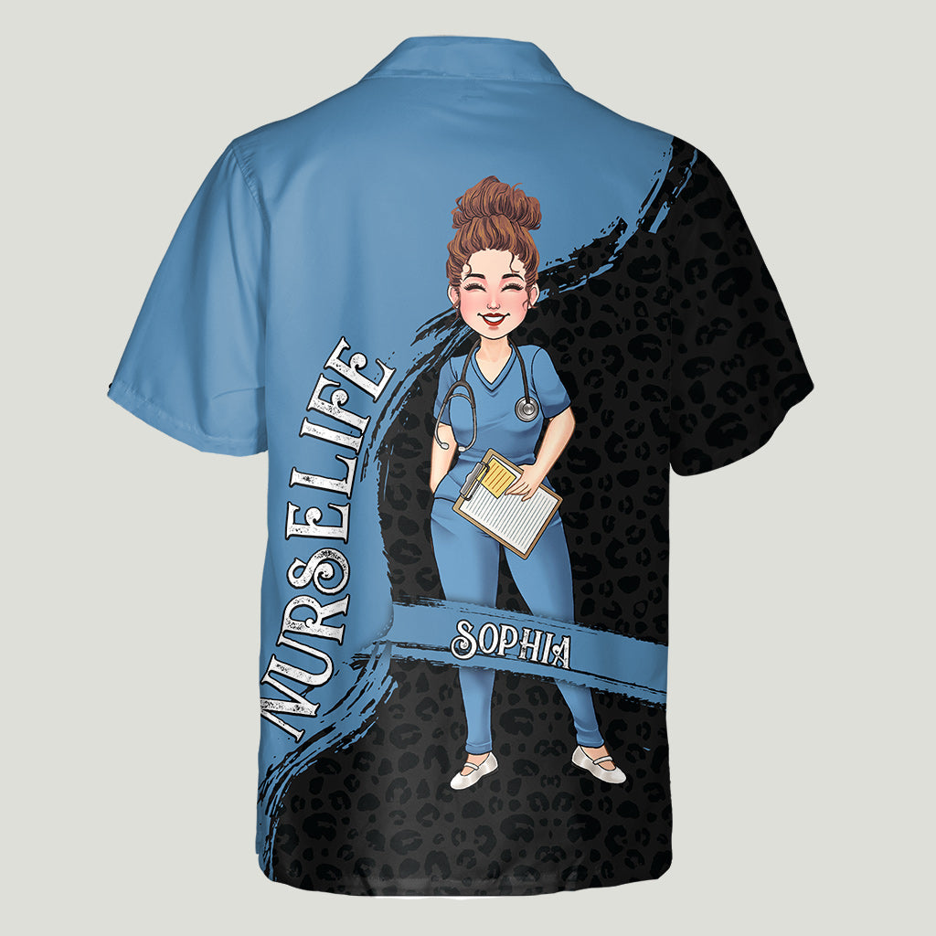 The Nurse Life - Nurse gift for mom, her, wife, girlfriend, friend - Personalized Hawaiian Shirt