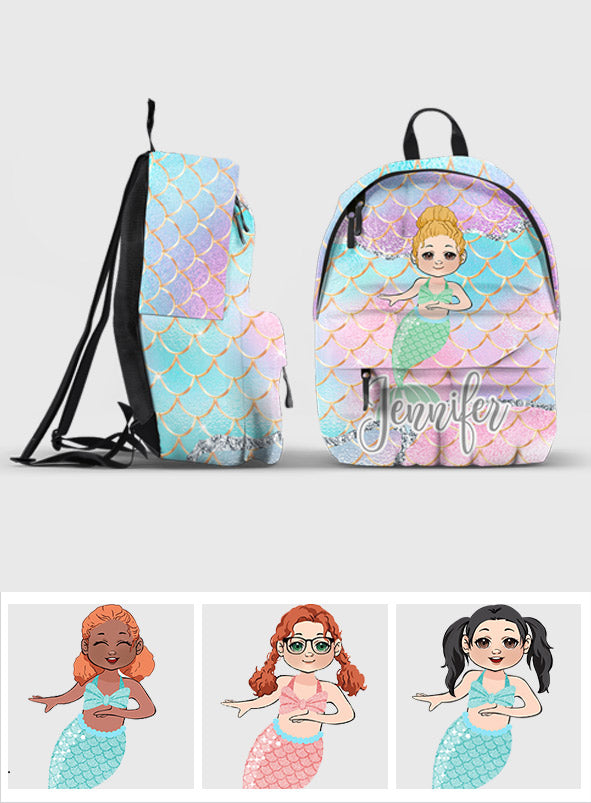 La Petite Sirène - Sac à dos familial personnalisé