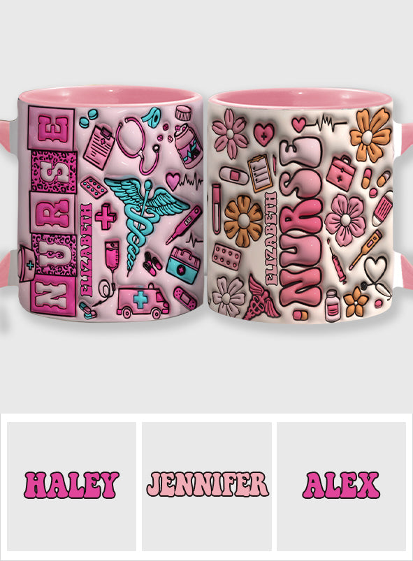 Nurse Life Inflated - Personalized Nurse Accent Mug
