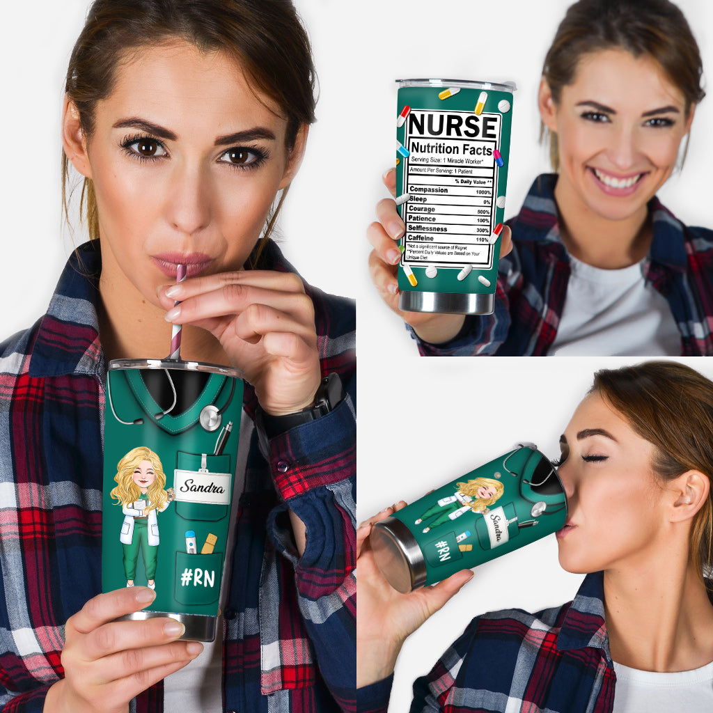Nurse Nutrition Facts - Personalized Nurse Tumbler