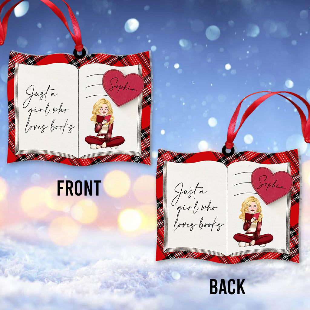 Just A Girl Who Loves Books - Personalized Book Ornament