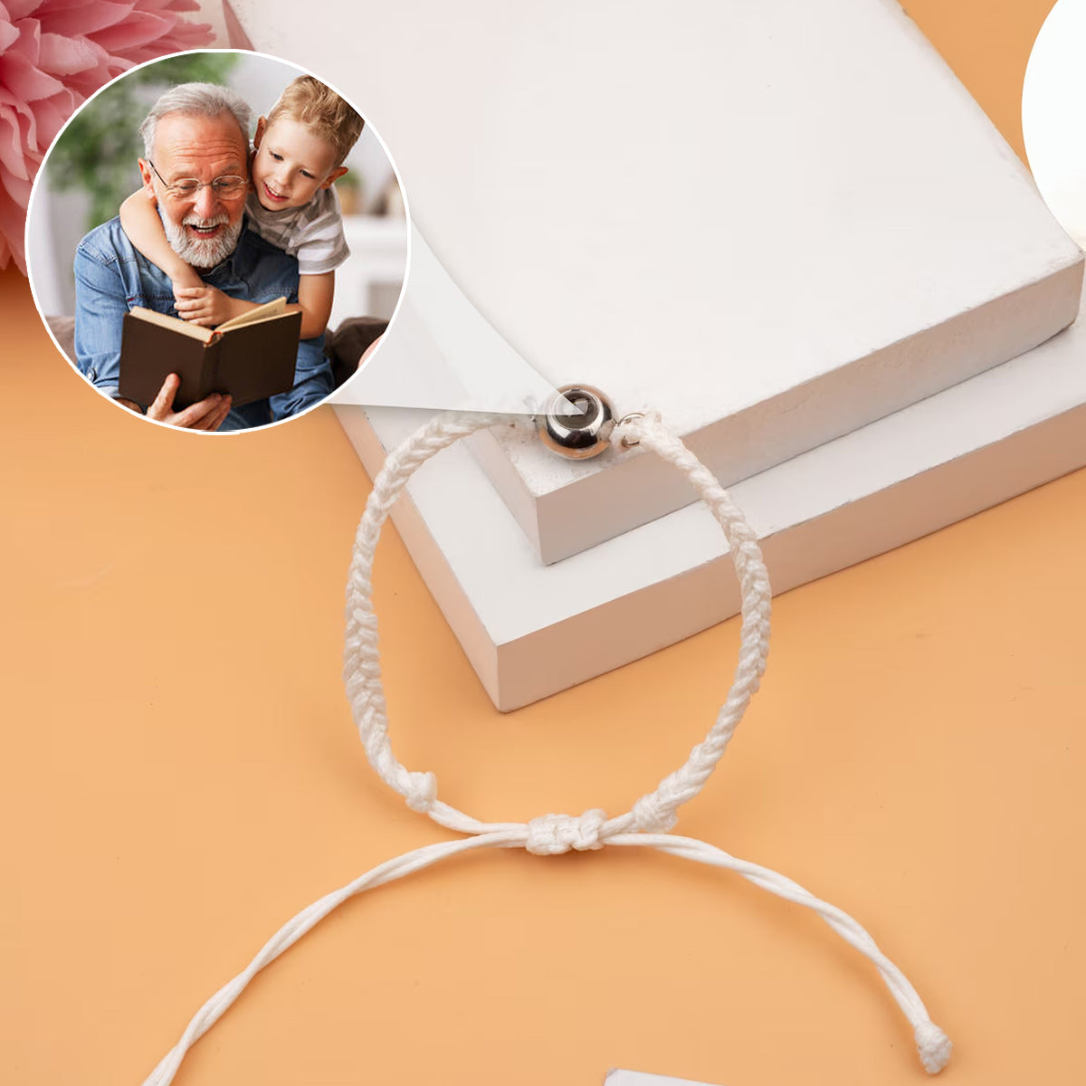 Love Grandpa - Gift for grandpa - Personalized Projection Bracelet