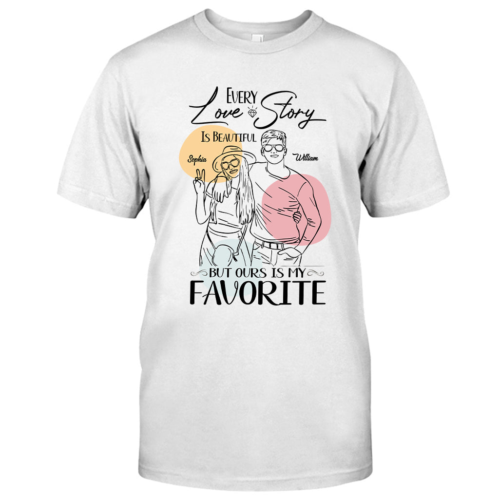 Every Love Story Is Beautiful - Personalized Couple T-shirt And Hoodie