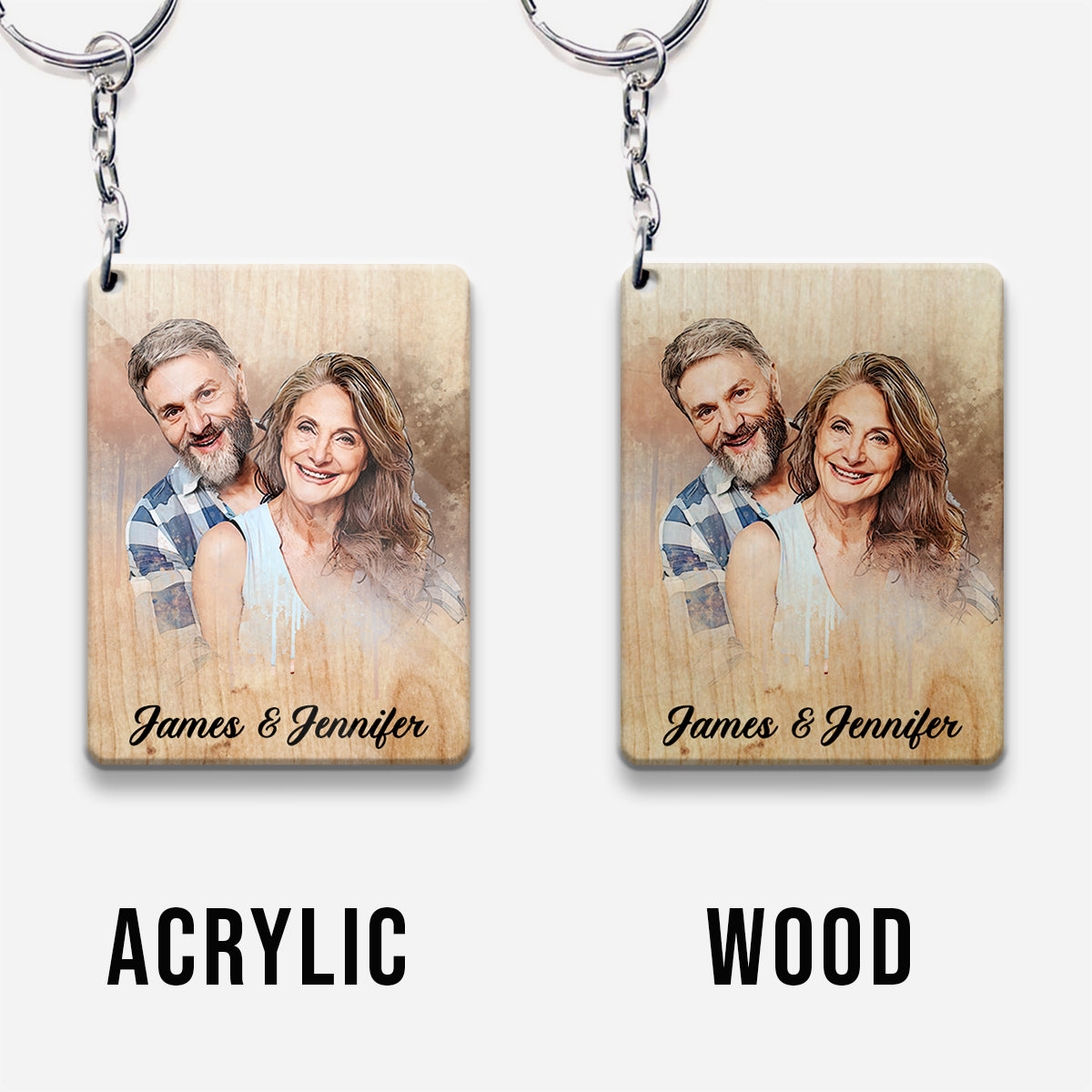 I Want To Hold Your Hand At 80 - Personalized Couple Keychain