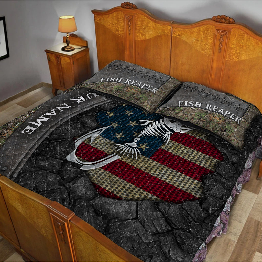 Fish Reaper - Personalized Fishing Quilt Set