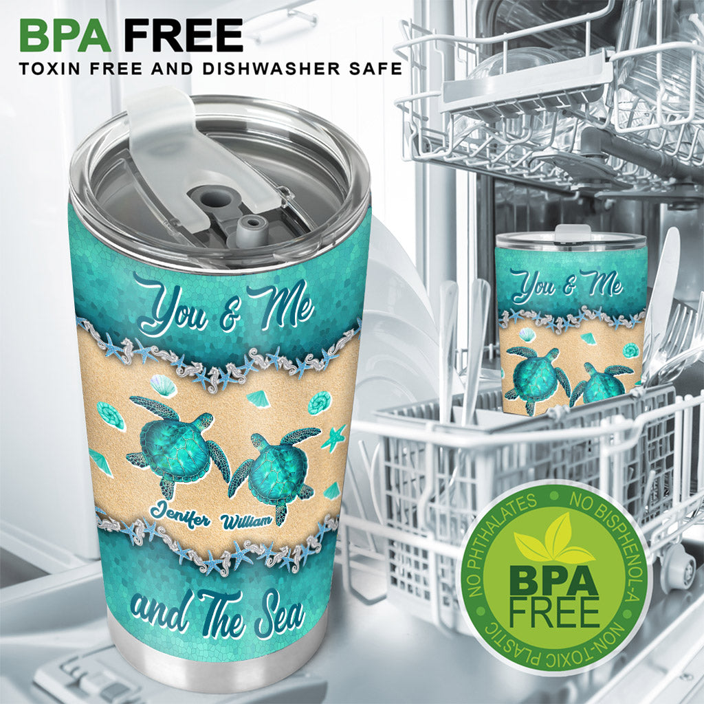 Salty Lil' Beach - Personalized Turtle Tumbler