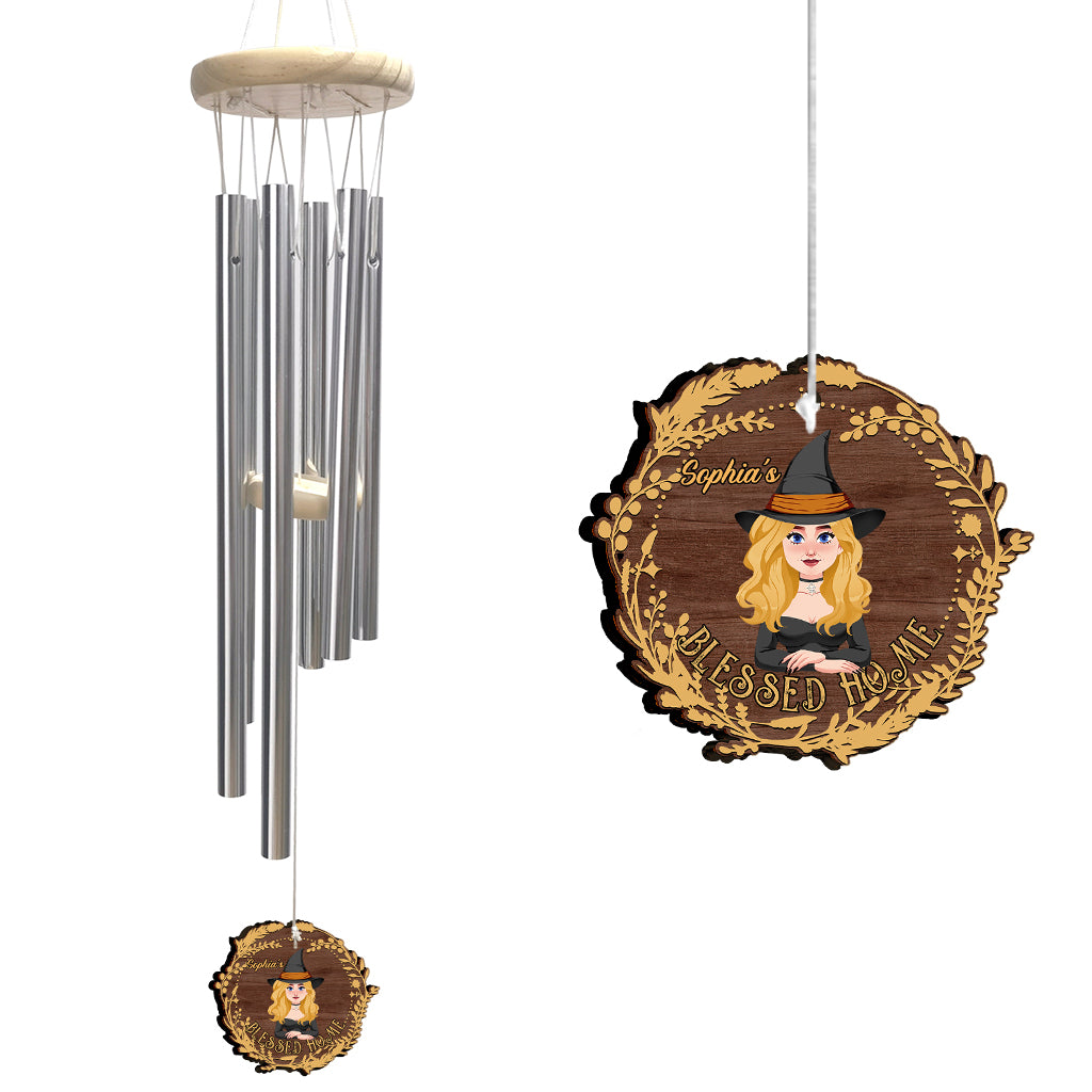 Blessed Home - Personalized Witch Wind Chime