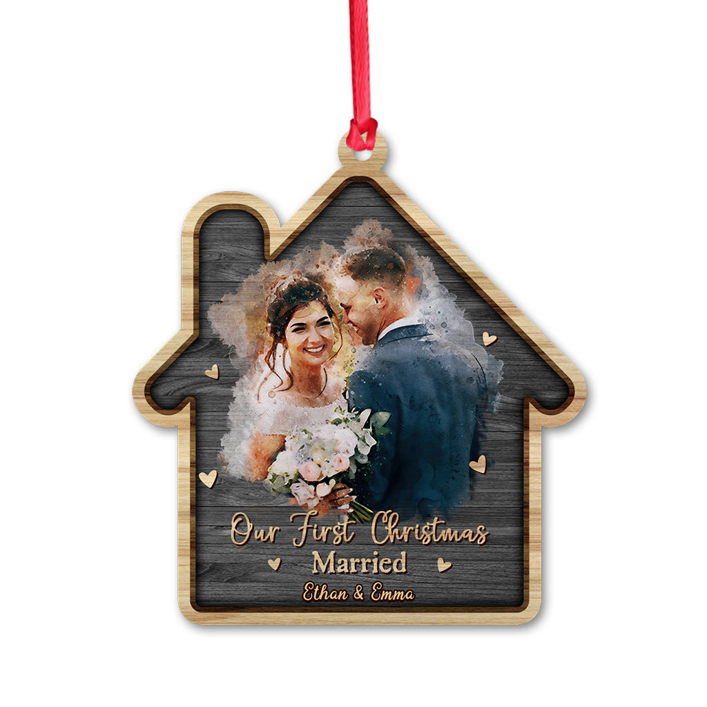 Our First Christmas - Personalized Husband And Wife Ornament