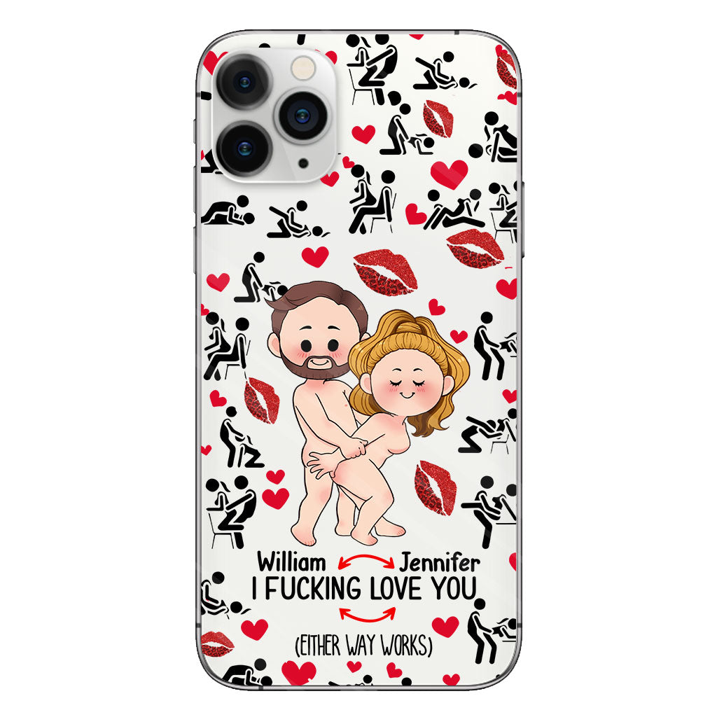 I Love You - gift for husband, wife, boyfriend, girlfriend - Personalized Clear Phone Case