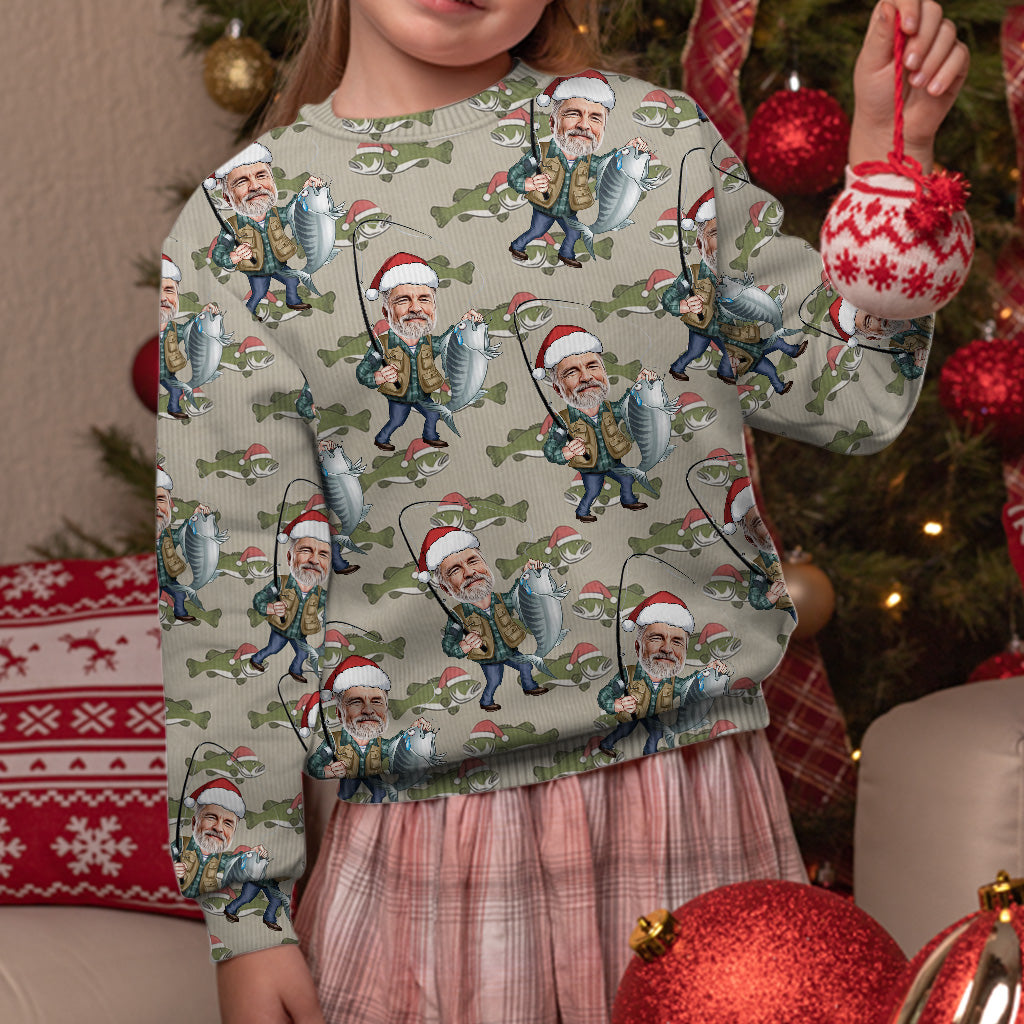 Fishing Christmas - Personalized Fishing Ugly Sweater