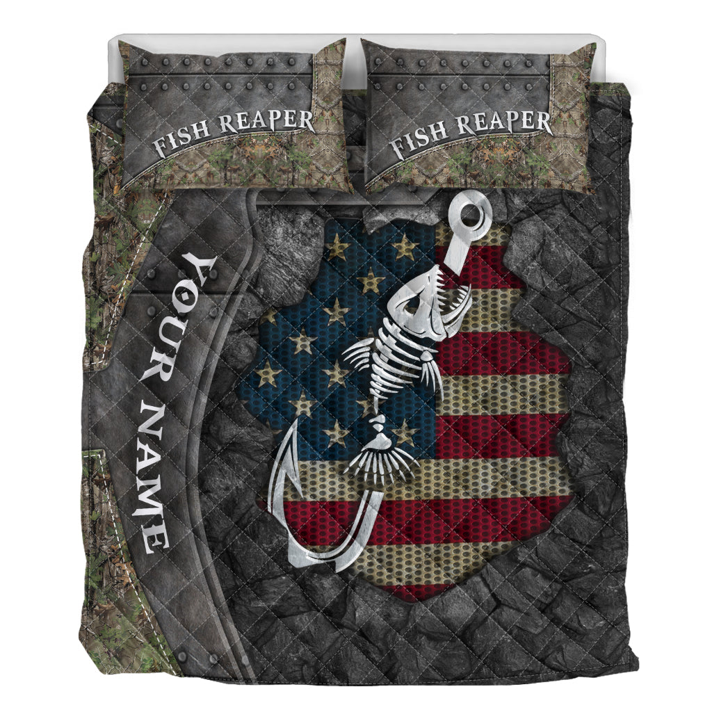 Fish Reaper - Personalized Fishing Quilt Set
