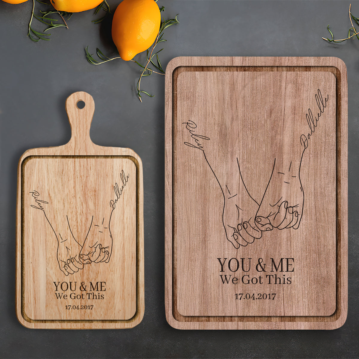 You & Me We Got This - Personalized Couple Cutting Board