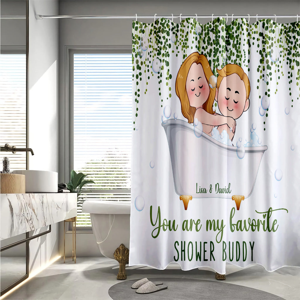 You Are My Favorite Shower Buddy - Personalized Couple Shower Curtain