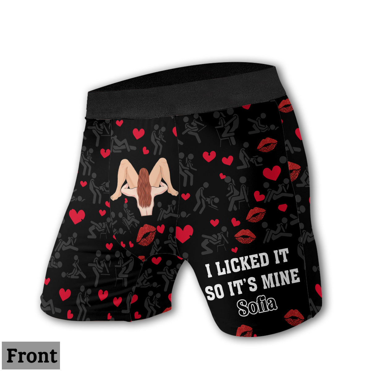I Licked It So It's Mine - Personalized Couple Women Briefs & Men Boxer Briefs