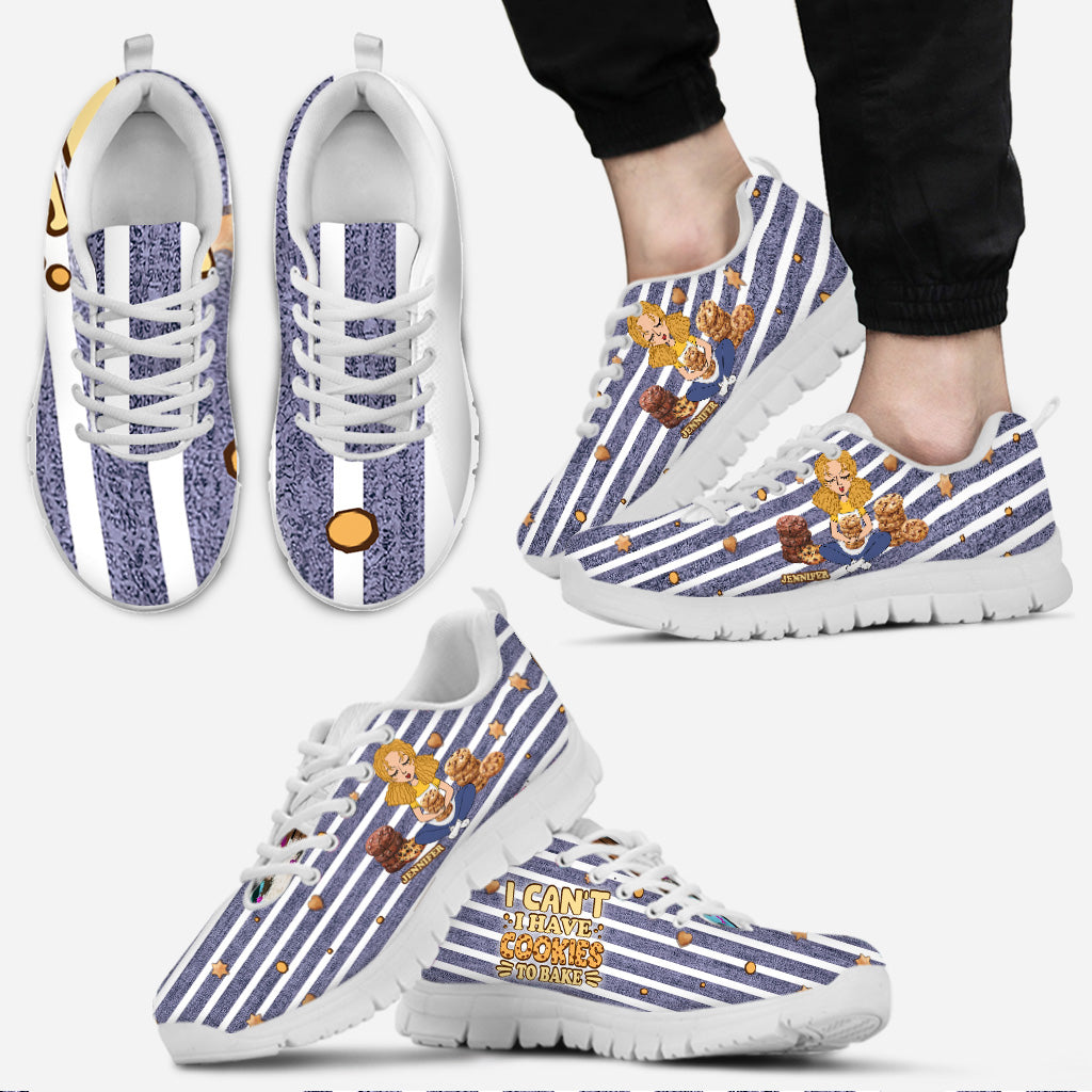 I Can't I Have Cookies To Bake - Personalized Baking Sneakers