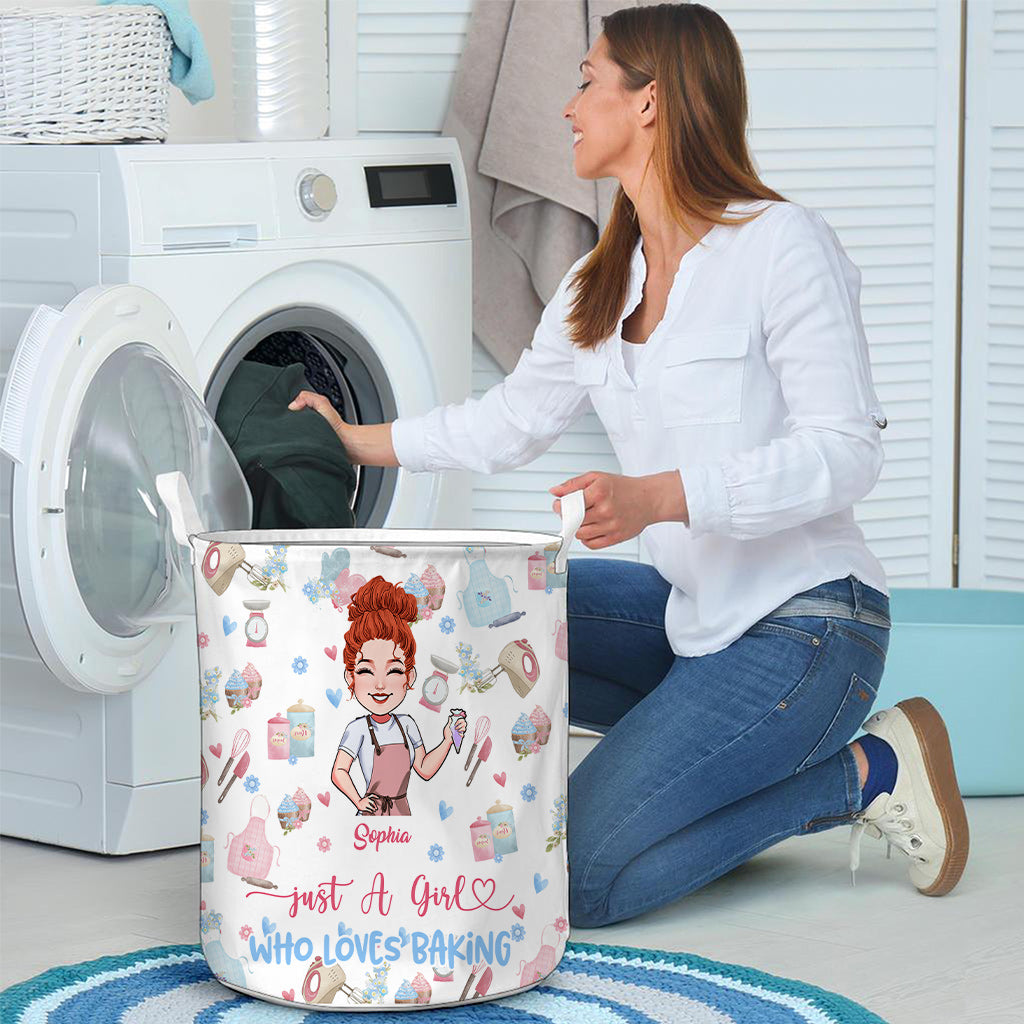 Just A Girl Who Loves Baking - Personalized Baking Storage Basket