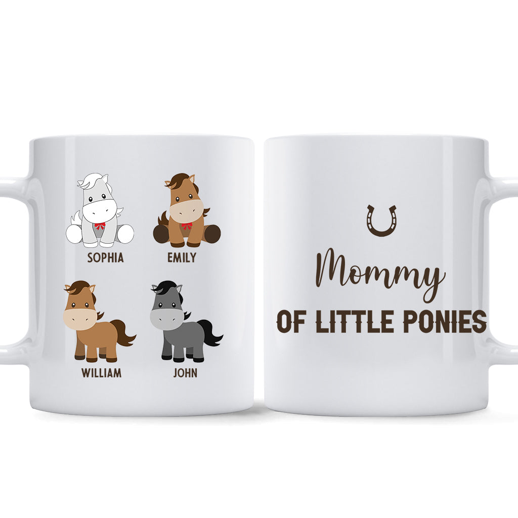 Daddy's Little Ponies - Horse gift for dad,grandpa, husband, him - Personalized Mug