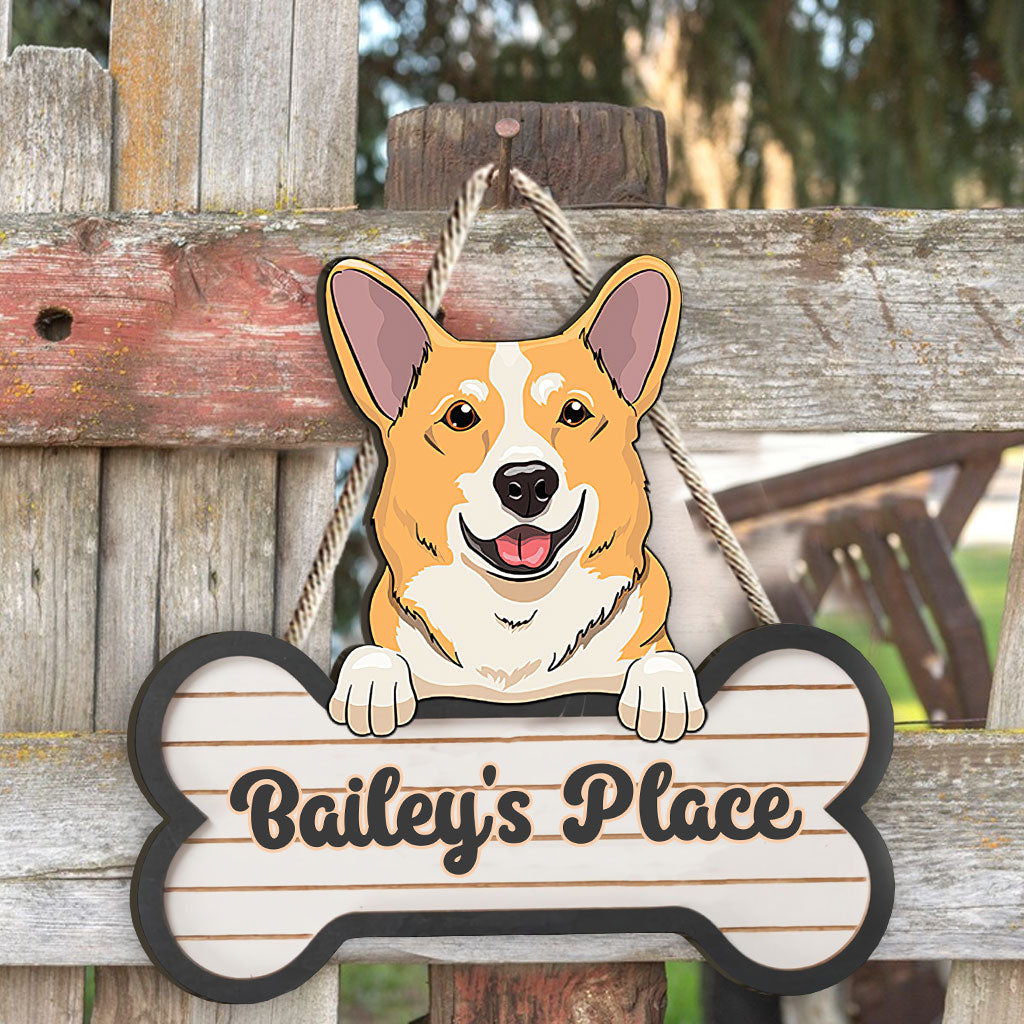 Buddy's Place - Personalized Dog Wood Sign