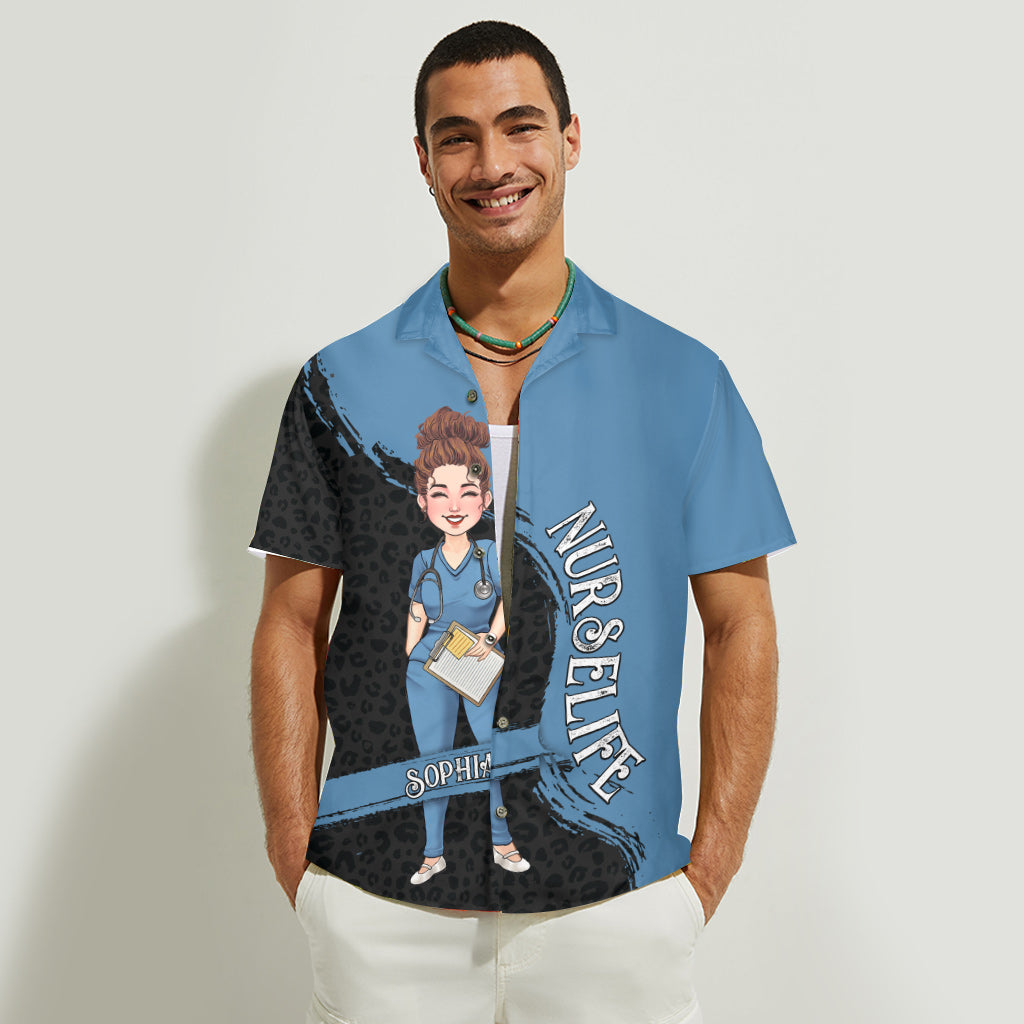 The Nurse Life - Nurse gift for mom, her, wife, girlfriend, friend - Personalized Hawaiian Shirt