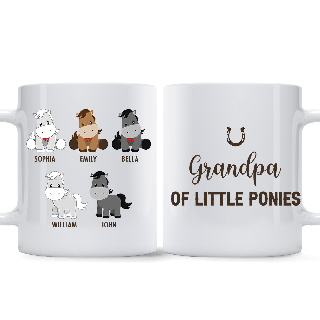 Daddy's Little Ponies - Horse gift for dad,grandpa, husband, him - Personalized Mug