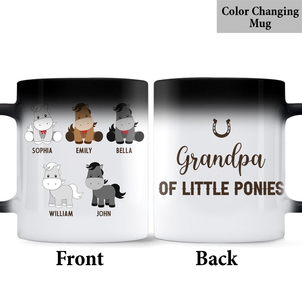 Daddy's Little Ponies - Horse gift for dad,grandpa, husband, him - Personalized Mug