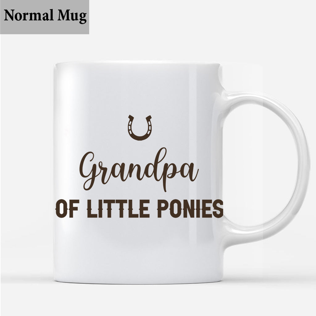 Daddy's Little Ponies - Horse gift for dad,grandpa, husband, him - Personalized Mug