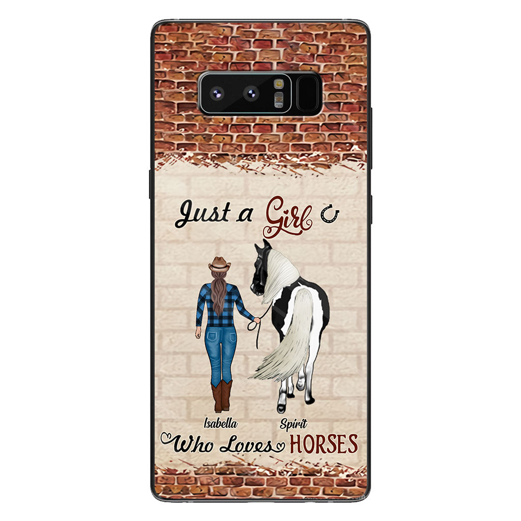 Just A Girl Who Loves Horses - Personalized Horse Phone Case
