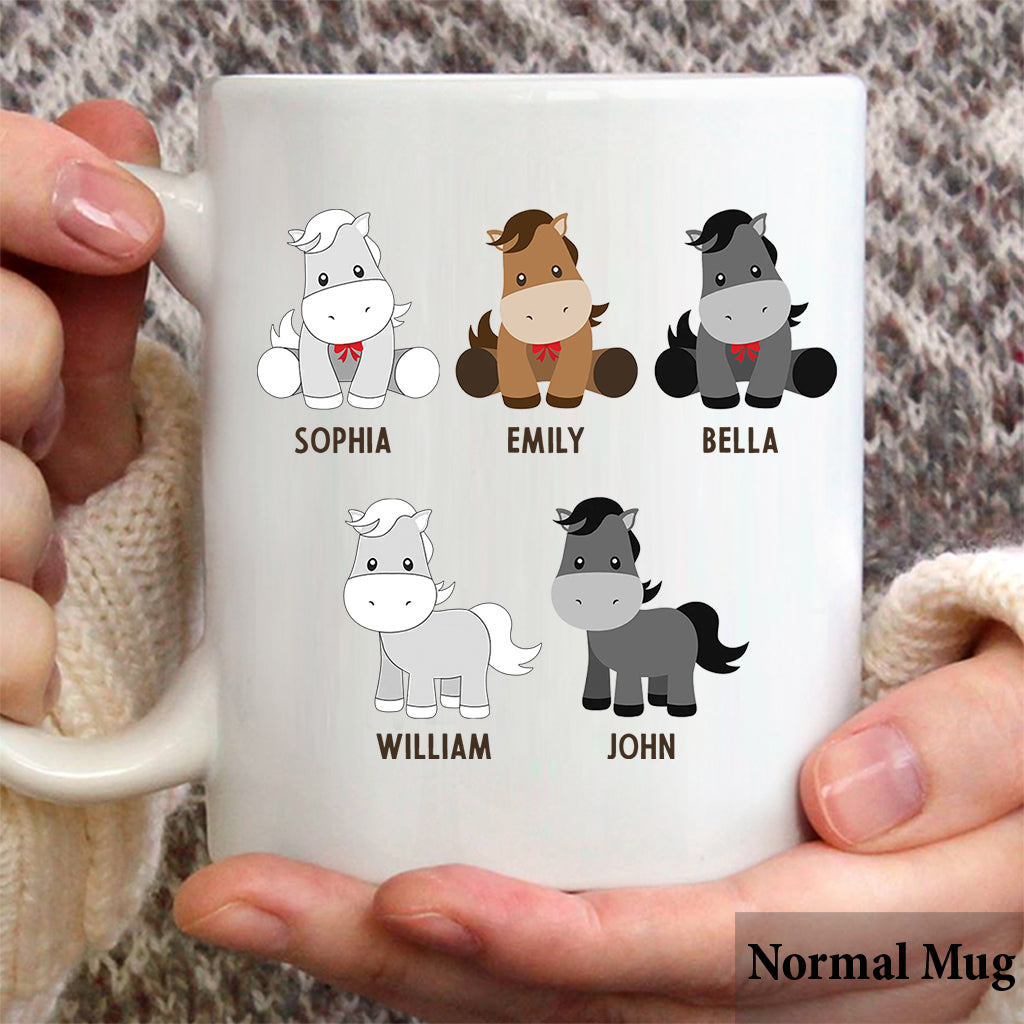 Daddy's Little Ponies - Horse gift for dad,grandpa, husband, him - Personalized Mug