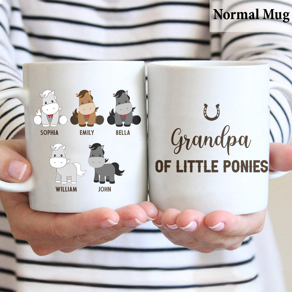 Daddy's Little Ponies - Horse gift for dad,grandpa, husband, him - Personalized Mug