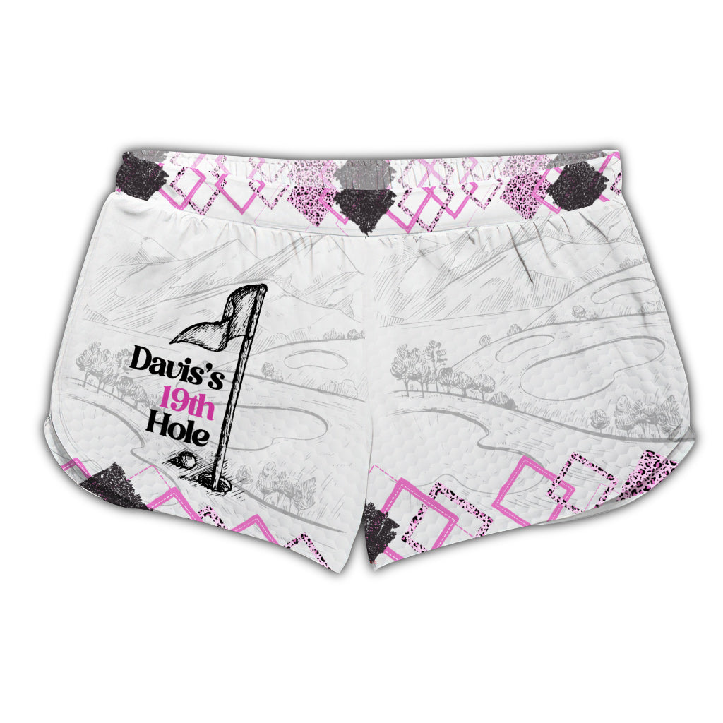 Custome Name 19th Hole - Personalized Golf Women Shorts