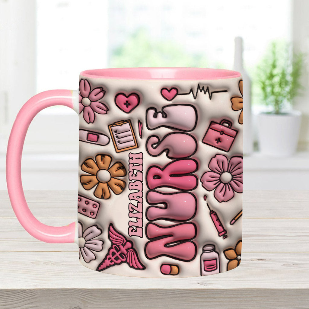 Nurse Life Inflated - Personalized Nurse Accent Mug
