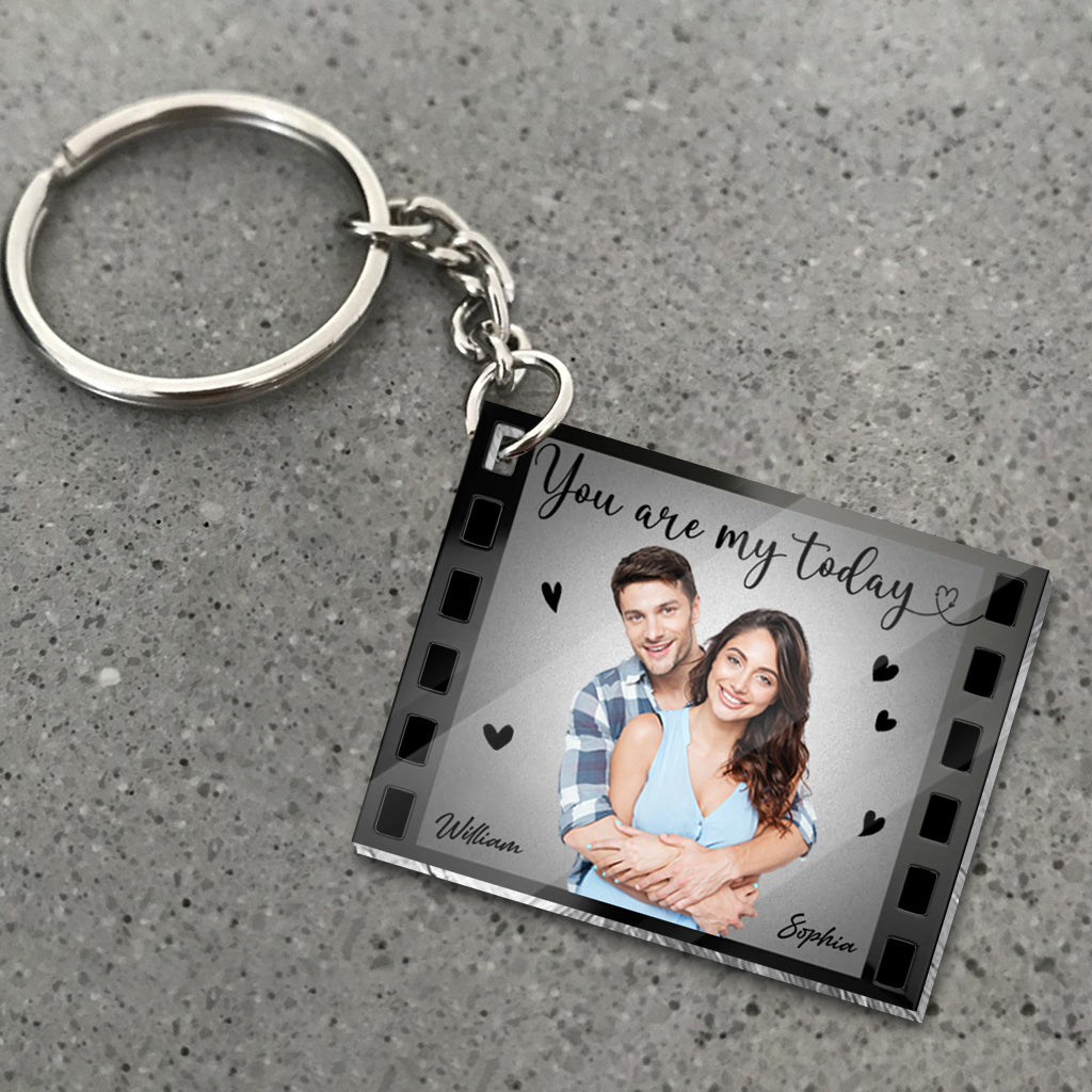 You Are My Today And All Of My Tomorrows - Personalized Couple Keychain