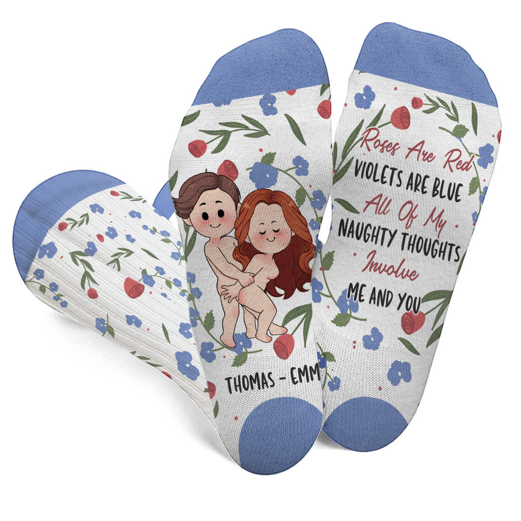 Roses Are Red - Personalized Couple Socks