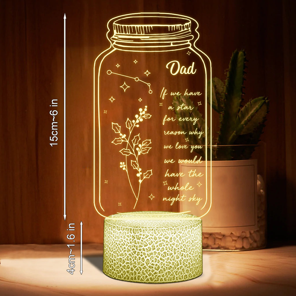 If I Had A Star Birth Flower Zodiac Sign - Gift for mom, grandma, daughter, wife, girlfriend, dad, grandpa, boyfriend, husband - Personalized Shaped Plaque Light Base