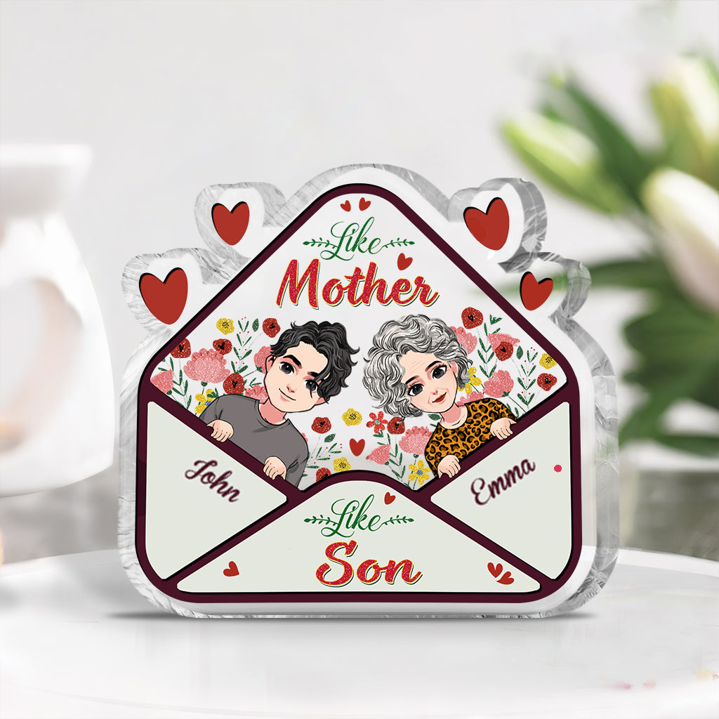 Like Mother - Gift for mom, daughter, son - Personalized Custom Shaped Acrylic Plaque
