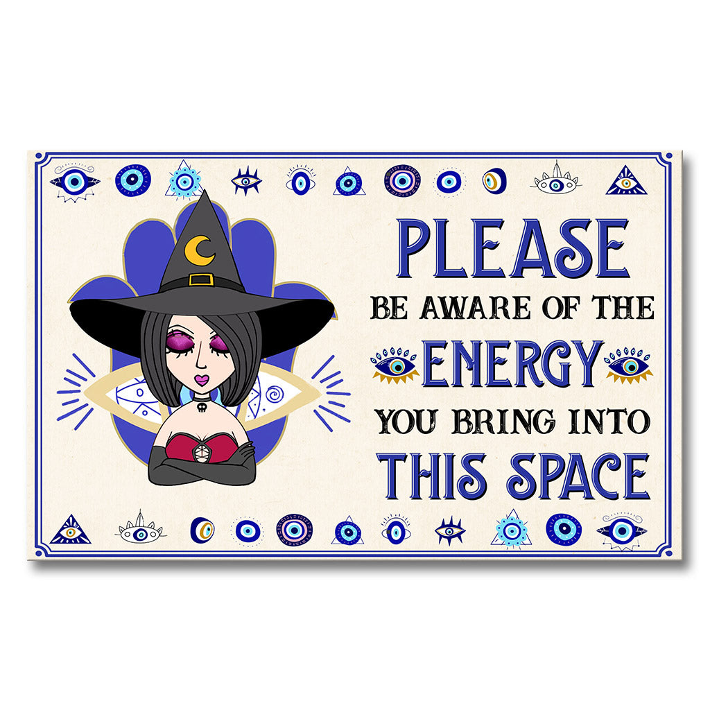 Please Be Aware - Personalized Witch Canvas And Poster