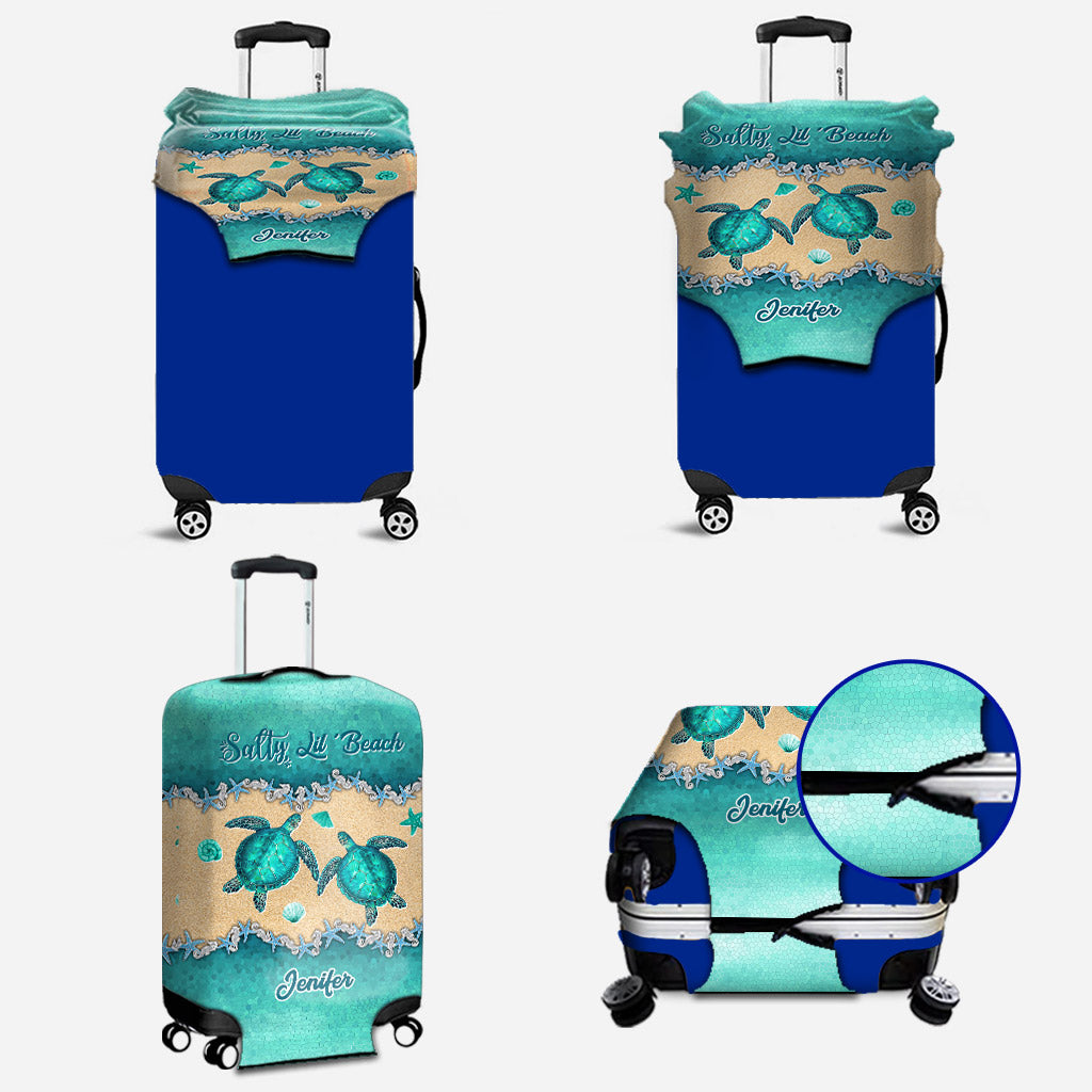 Salty Lil' Beach - Personalized Turtle Luggage Cover