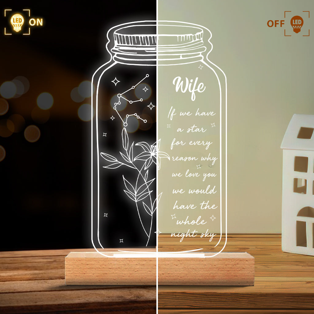 If I Had A Star Birth Flower Zodiac Sign - Gift for mom, grandma, daughter, wife, girlfriend, dad, grandpa, boyfriend, husband - Personalized Shaped Plaque Light Base
