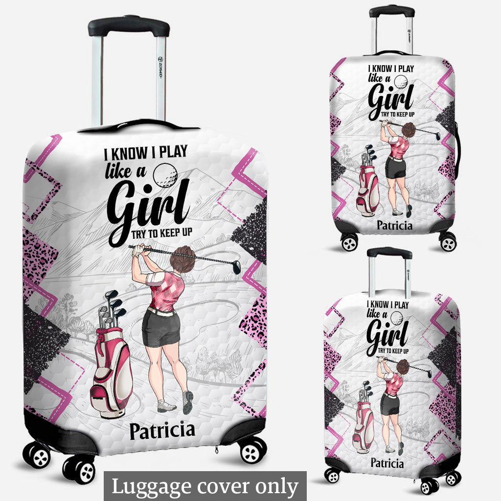 Golf Instruction - Golf gift for her, girlfriend, wife, daughter - Personalized Luggage Cover