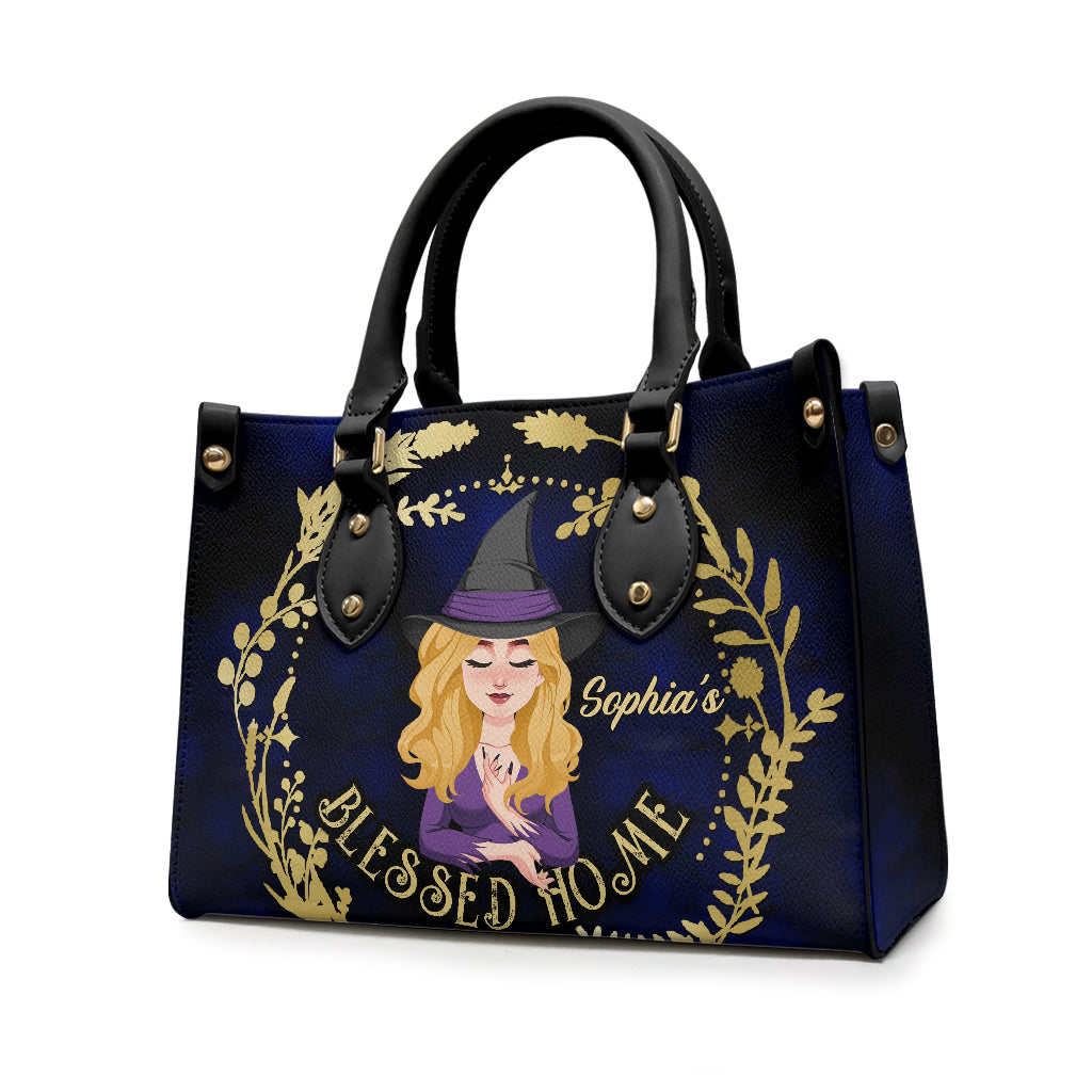 Blessed Home - Personalized Witch Leather Handbag
