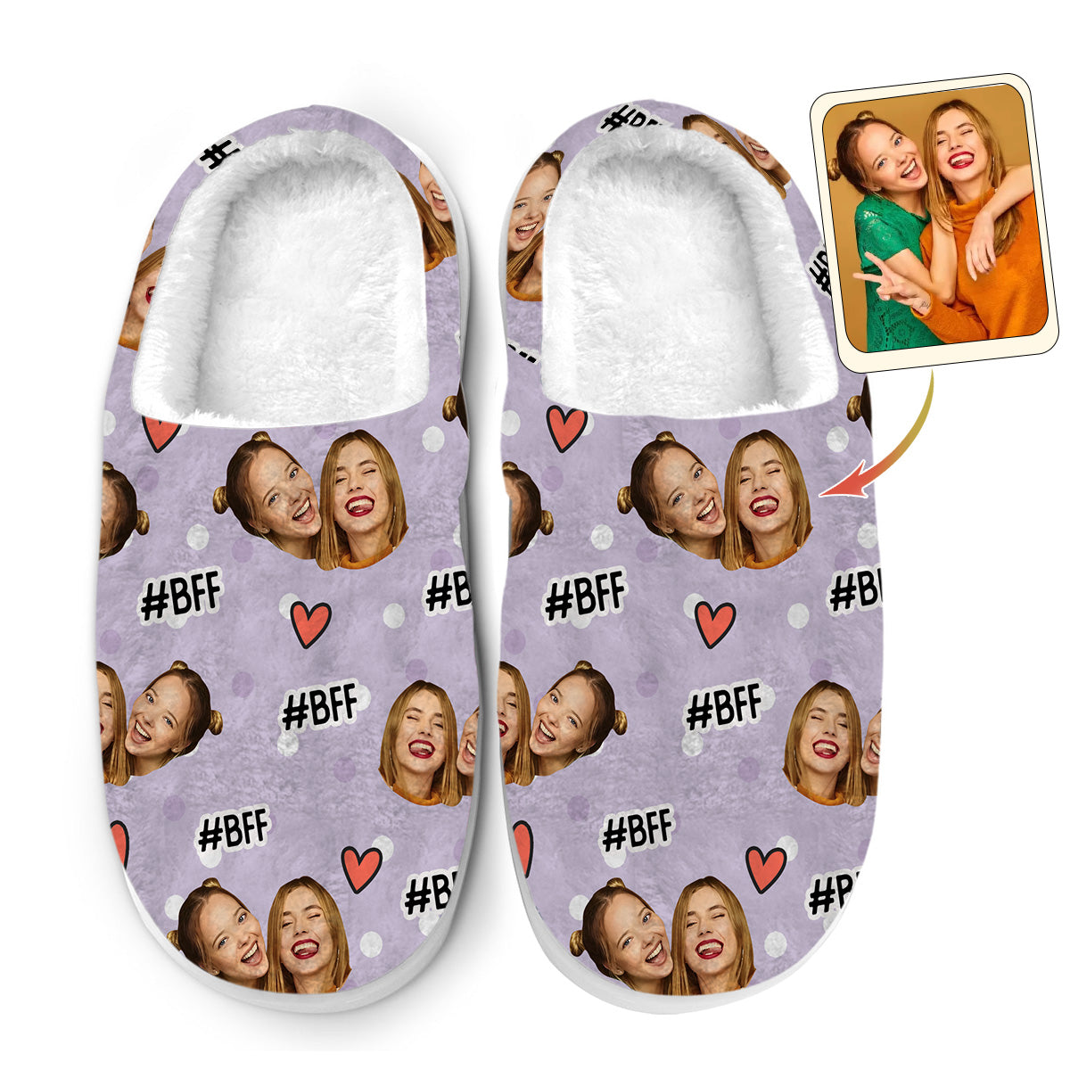 Für immer beste Freundin - Geschenk für die Freundin - Personalisierte Hausschuhe