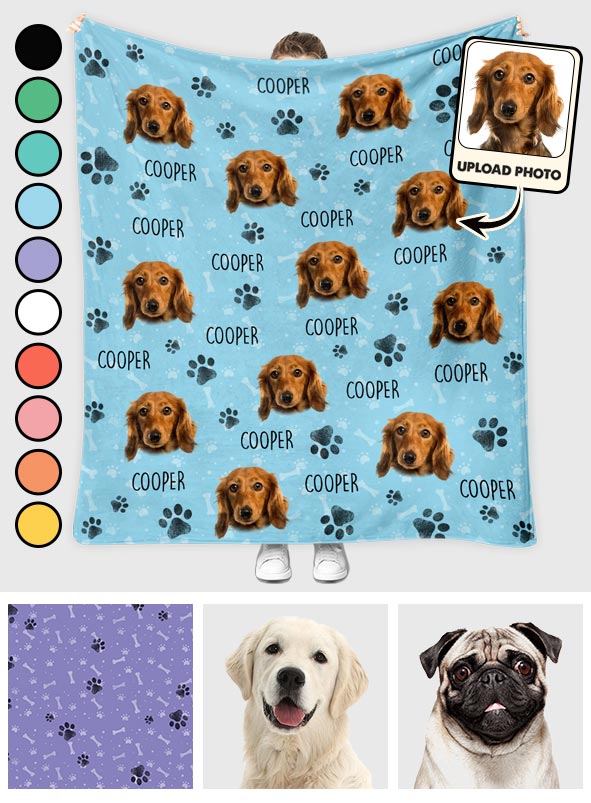 Buntes Muster – personalisierte Hundedecke