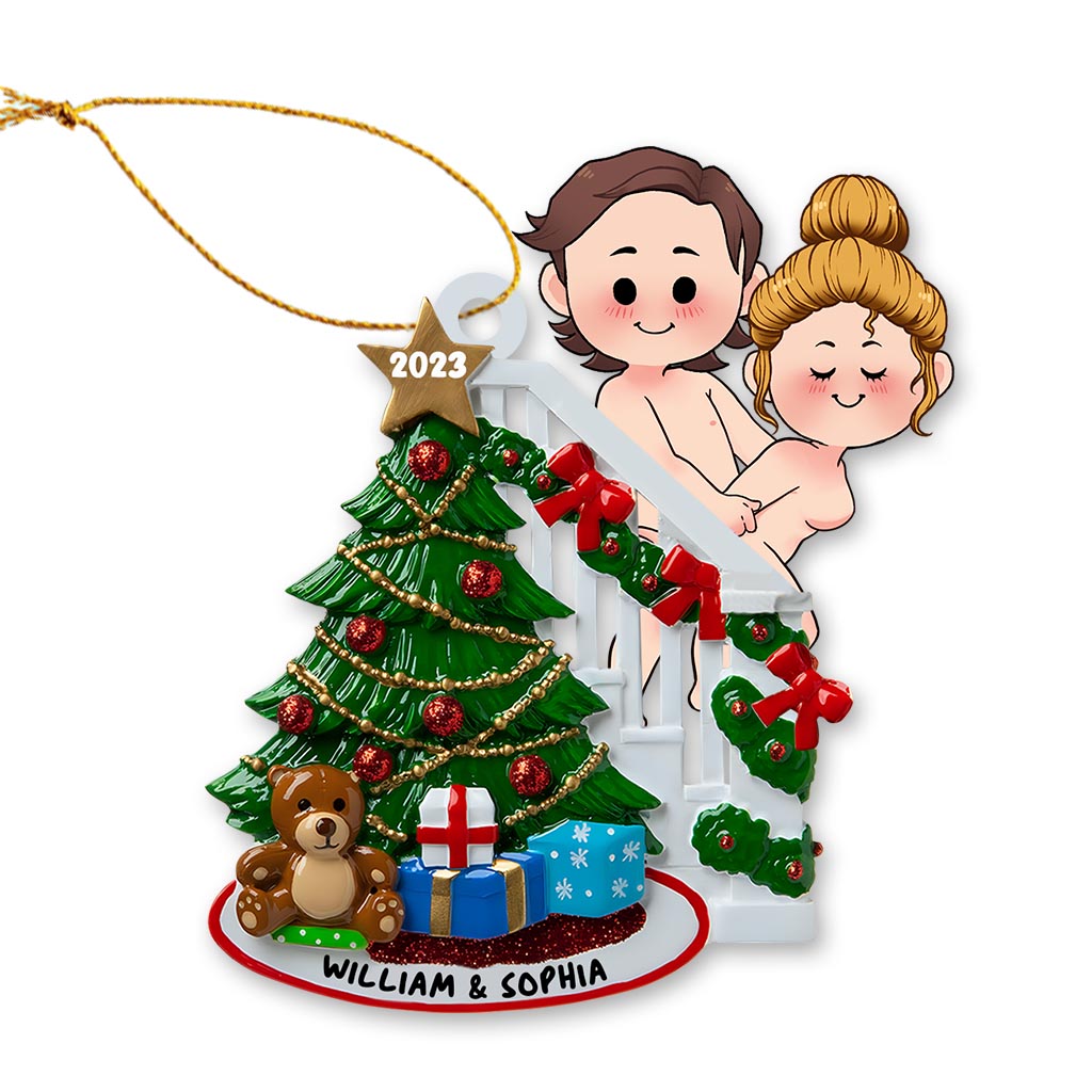 Staircase Naughty Couple - Personalized Couple Ornament