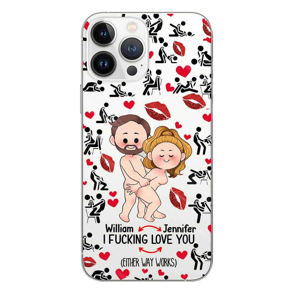 I Love You - gift for husband, wife, boyfriend, girlfriend - Personalized Clear Phone Case