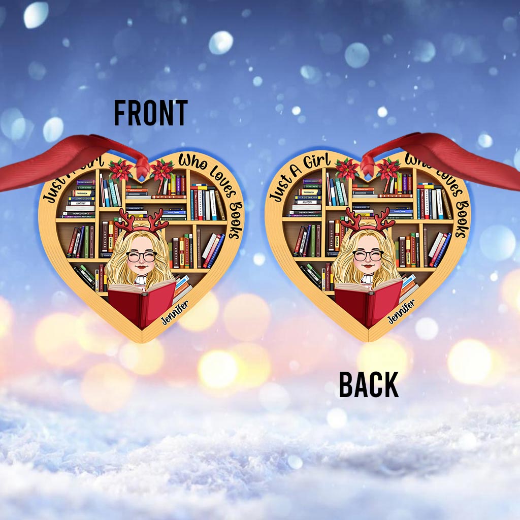 Just A Girl Who Loves Book - Personalized Book Ornament