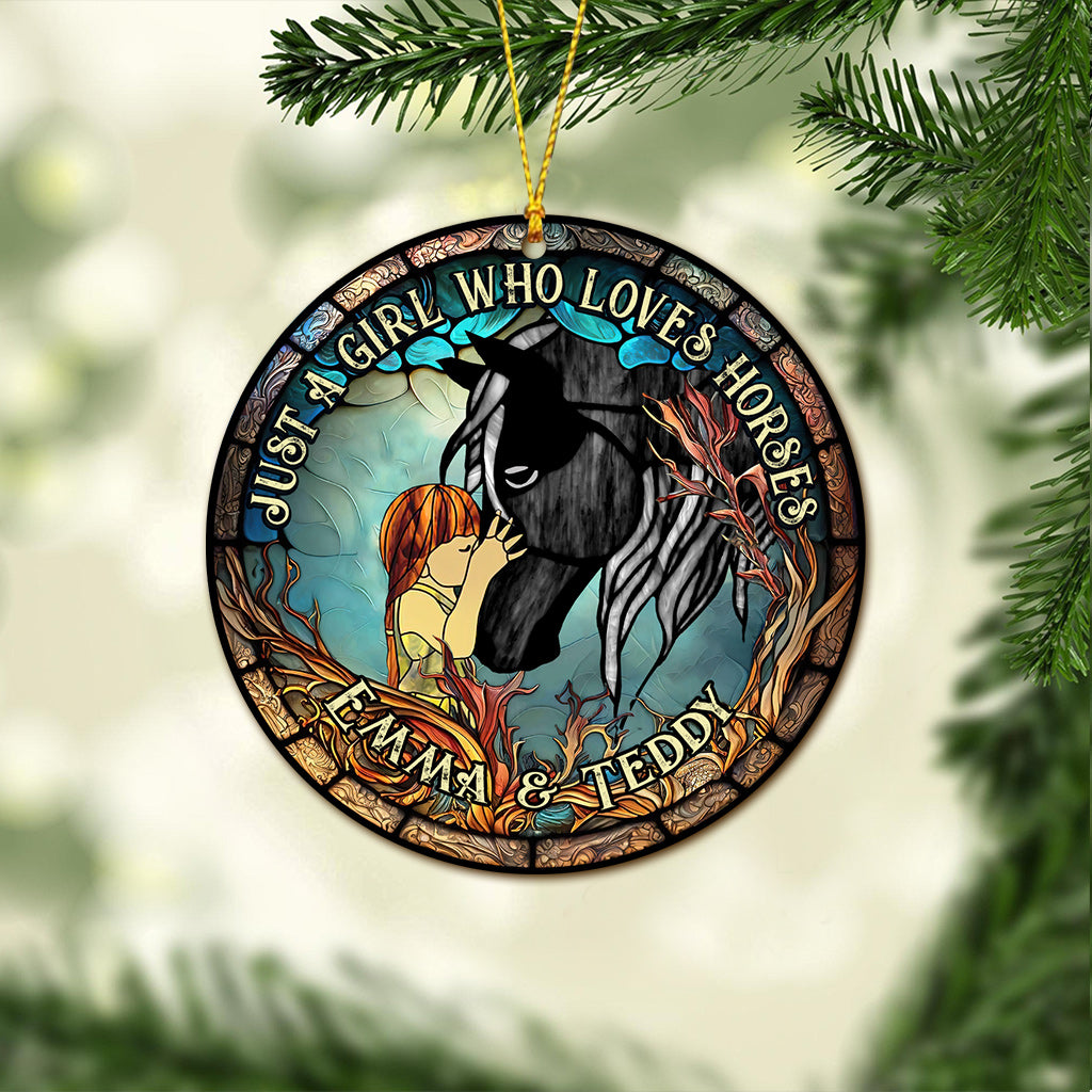 Just A Girl Who Loves Horses - Personalized Horse One-sided Ornament
