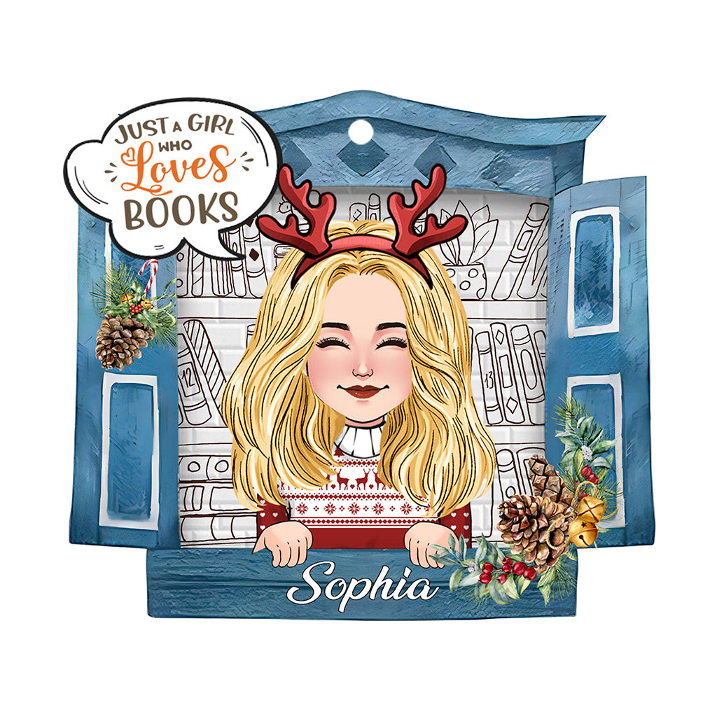 Just A Girl Who Loves Books - Personalized Book Shaped Doormat