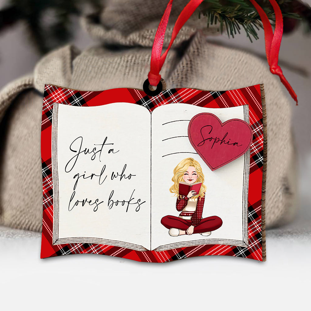 Just A Girl Who Loves Books - Personalized Book Ornament