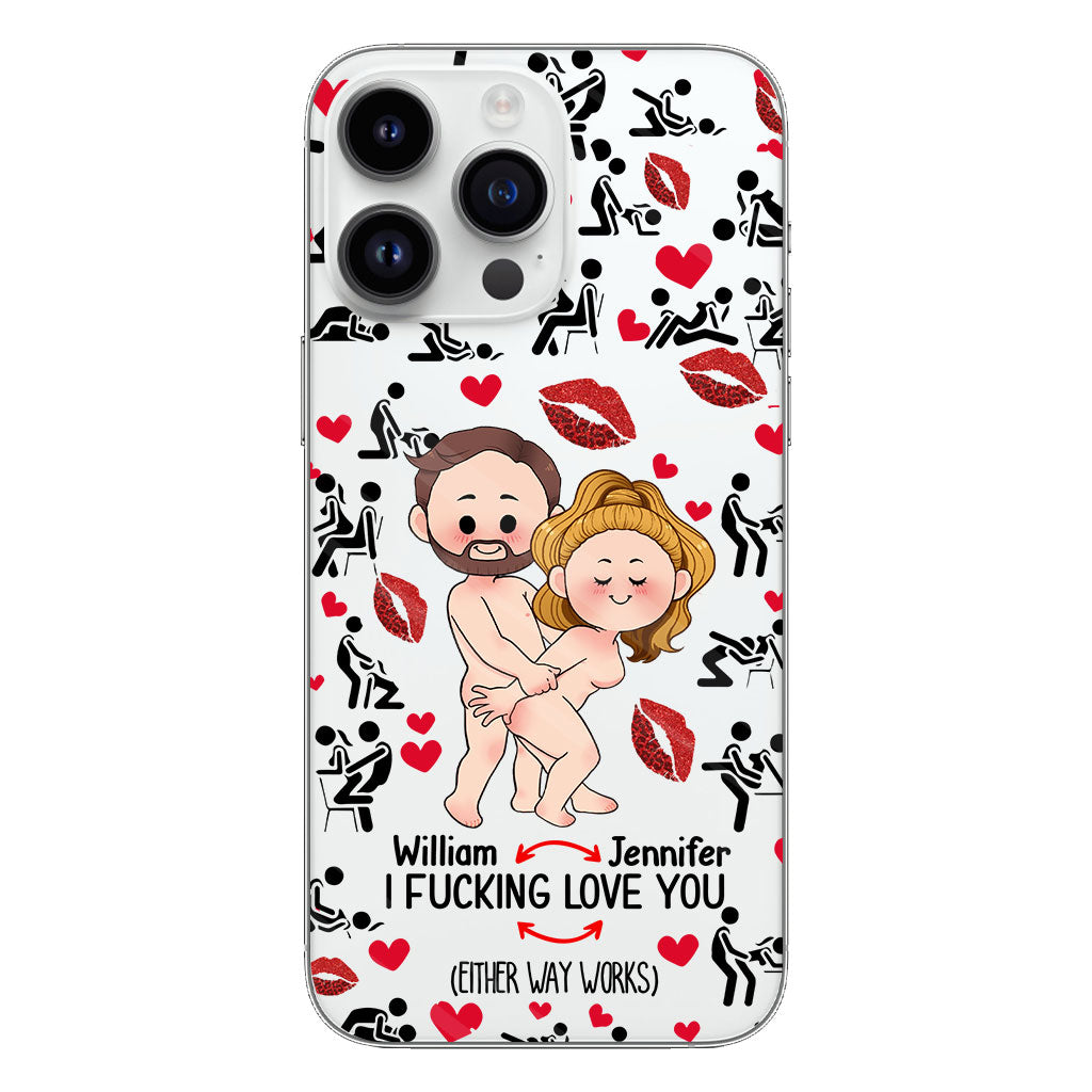 I Love You - gift for husband, wife, boyfriend, girlfriend - Personalized Clear Phone Case